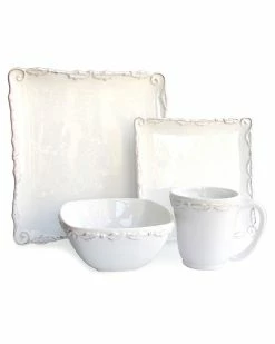 Jay Imports American Atelier Bianca Wave 16pc Full Set, Service For 4 Home Dinnerware