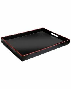 Jay Imports Jay Import Rectangular 19in Tray With Handles Home Serveware