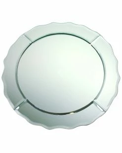 Jay Imports Mirror Glass Charger With Beveled Edge Home Dinnerware