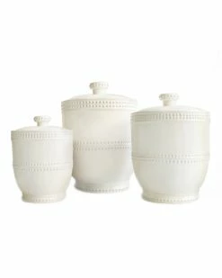 Jay Imports Jay Import Beaded Set Of 3 Canisters Home Serveware