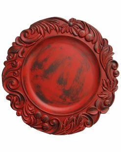 Jay Imports Aristocrat Red Charger Plate Home Dinnerware