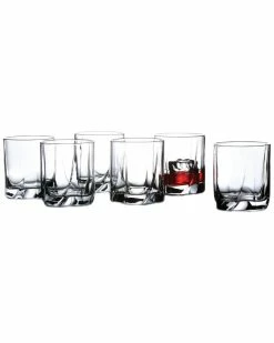 Jay Imports Luna Set Of Six 9oz Old Fashion Glasses Home Drinkware