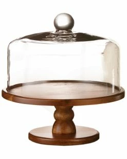 Jay Imports Madera 9in Pedestal Cake Plate Home Serveware