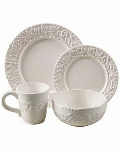 Jay Imports Bianca Leaf 16pc Dinnerware Set Home
