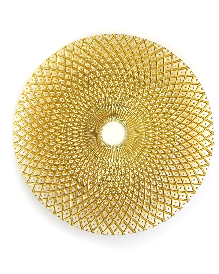 Jay Imports 13in Edge Gold Charger Plate Home Dinnerware