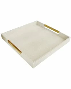 Jay Imports Champagne Tray With Gold Handles Home Serveware