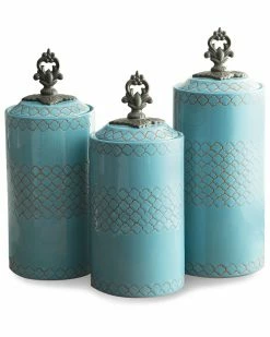 Jay Imports Jay Import American Atelier Set Of 3 Canisters Home Kitchen & Pantry Storage