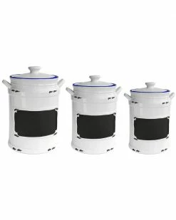 Jay Imports Jay Import Vintage Blue Set Of 3 Canisters Home Kitchen & Pantry Storage