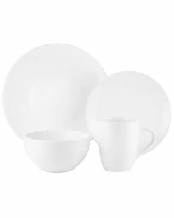 Jay Imports Jay Import Bistro White 16pc Dinner Set Home Dinnerware