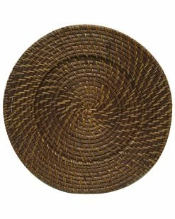 Jay Imports Jay Import Set Of 4 Round Rattan Chargers Home Dinnerware