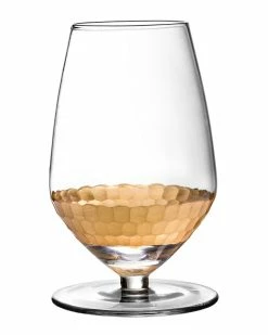 Jay Imports Jay Import Daphne Gold Set Of 4 Sauvignon Wine Glasses Home Drinkware