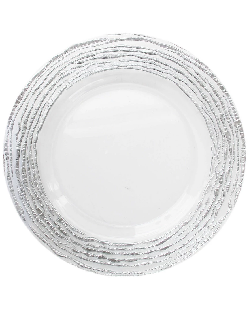 Jay Imports Jay Import Arizona Silver/Clear Charger Plate Home Dinnerware
