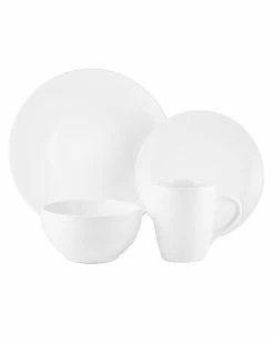 Jay Imports Jay Import Bistro White 12pc Dinner Set Home Dinnerware
