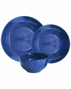 Jay Imports Jay Import Bistro Cobalt Blue 12pc Dinnerware Set Home