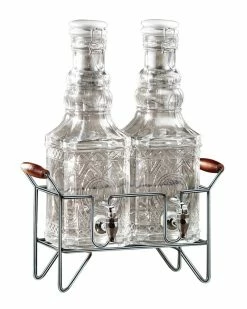 Jay Imports Jay Import Andrews Double Dispenser Set Home Bar Carts & Accessories