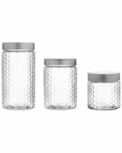 Jay Imports Jay Import Weave Round 3pc Canister Set Home Kitchen & Pantry Storage