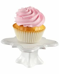 Jay Imports Jay Import Bianca White Set Of 4 Cup Cake Pedestal Plate Home Serveware