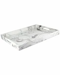 Jay Imports Jay Import Marble Swirl Rectangular Tray Home Serveware