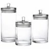 Jay Imports Jay Import Set Of 3 Glass Canisters Home Kitchen & Pantry Storage